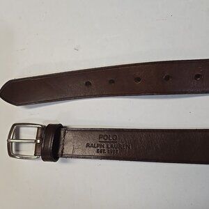 NWT Polo Ralph Lauren Italian Saddle Leather Belt Mens Size 40 Chestnut Leather